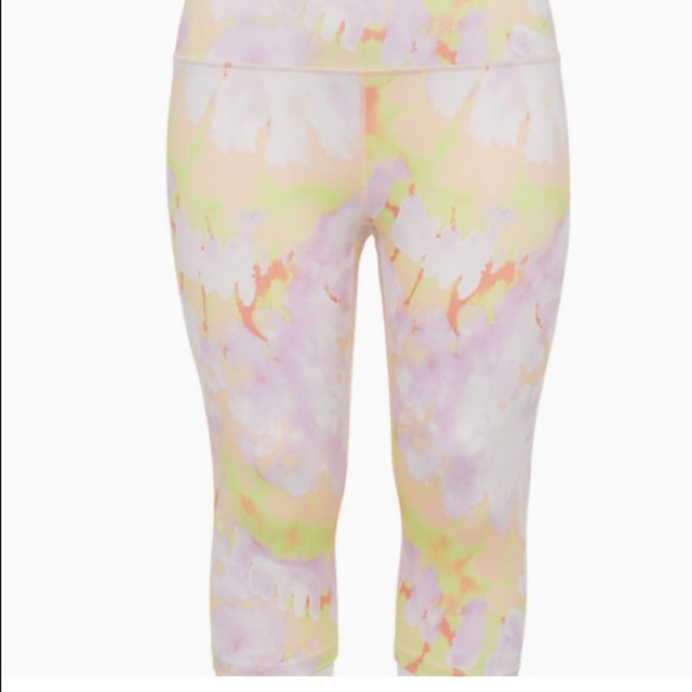 NWT-Tek gear pink and yellow tie die skimmer legging size 3X